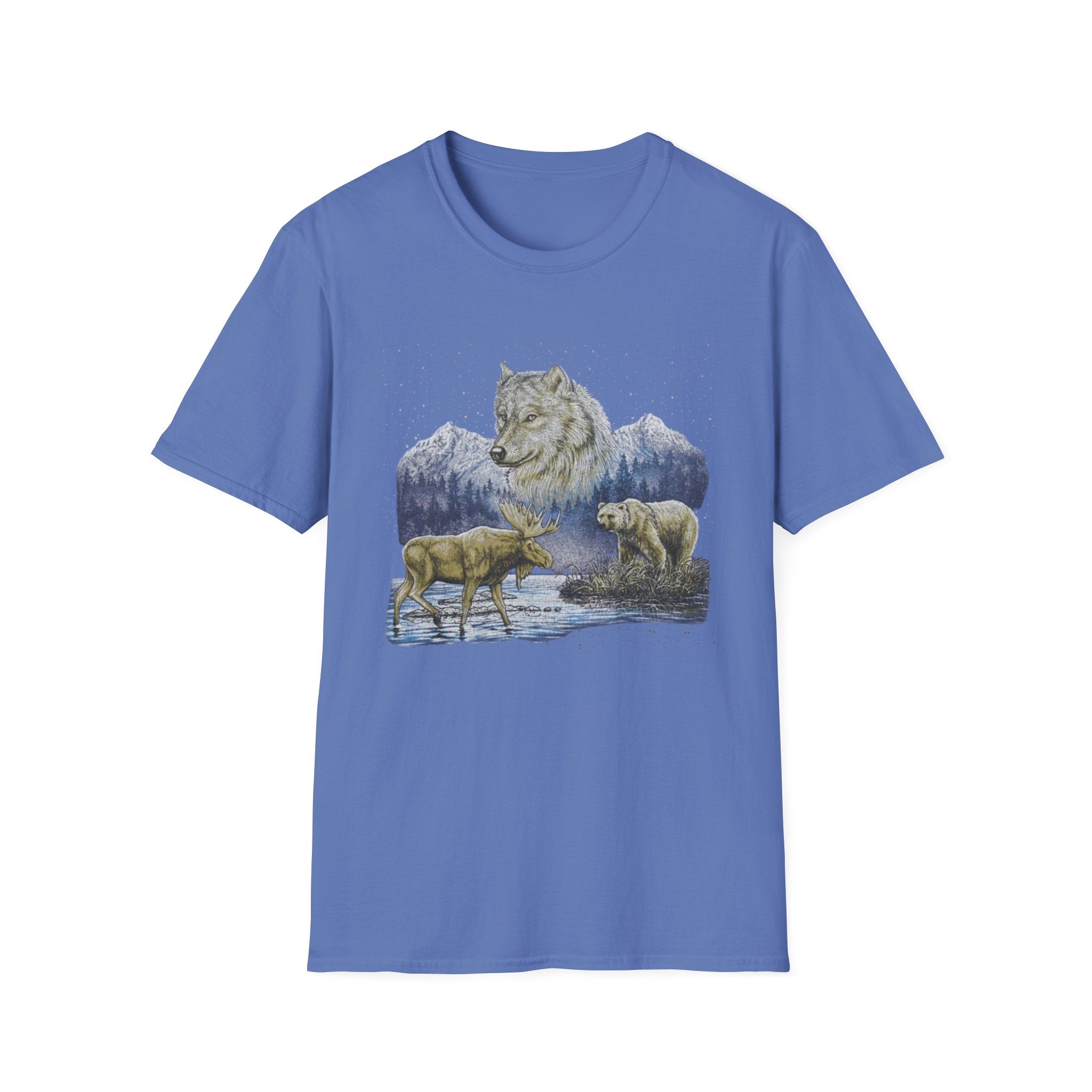 Wolf Trio Mountain T-Shirt — Wildlife Graphic Tee