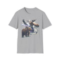 Wildlife Watercolor T-Shirt — Moose, Bear & Eagle Nature Tee