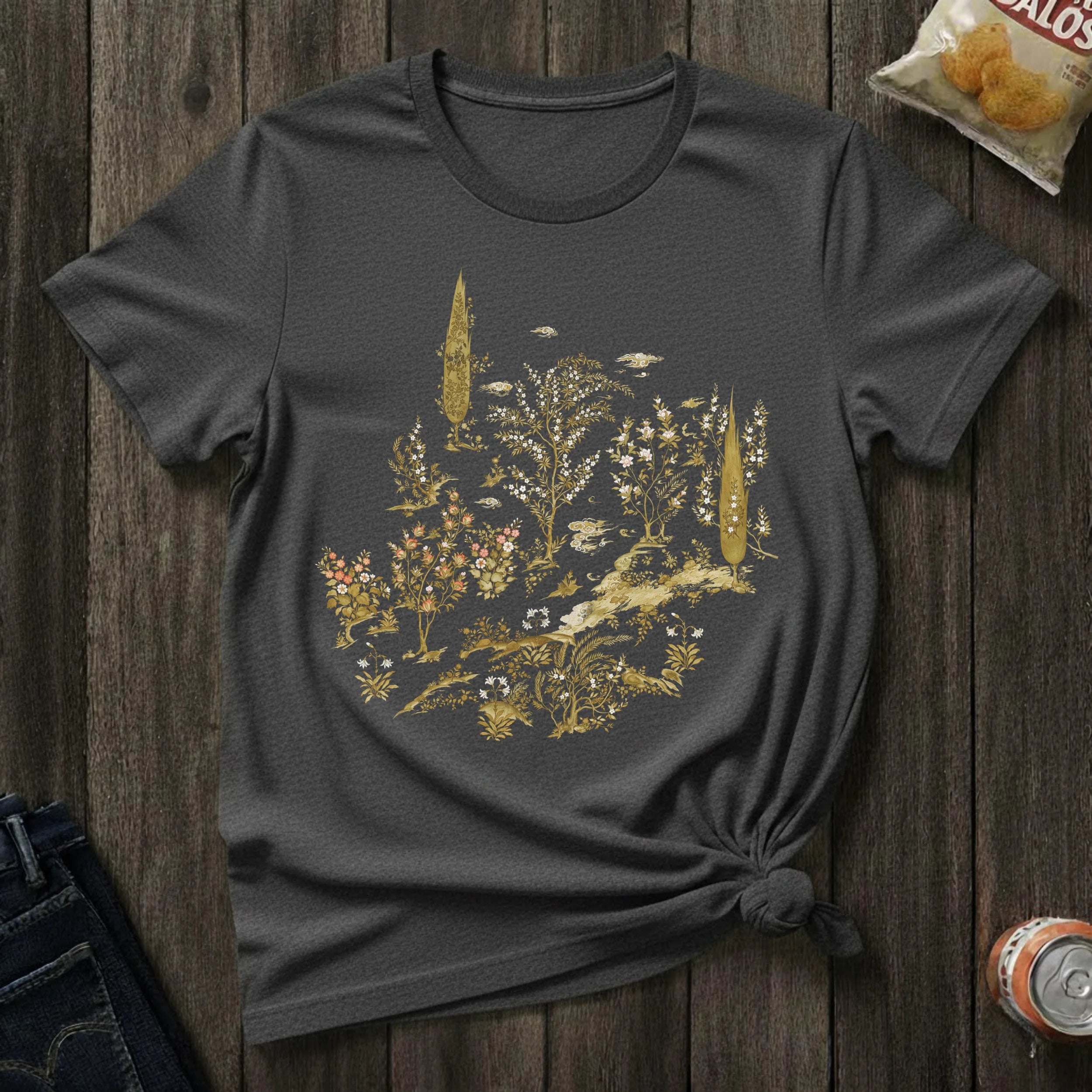 Floral Countryside T-Shirt — Vintage Botanical Garden Design