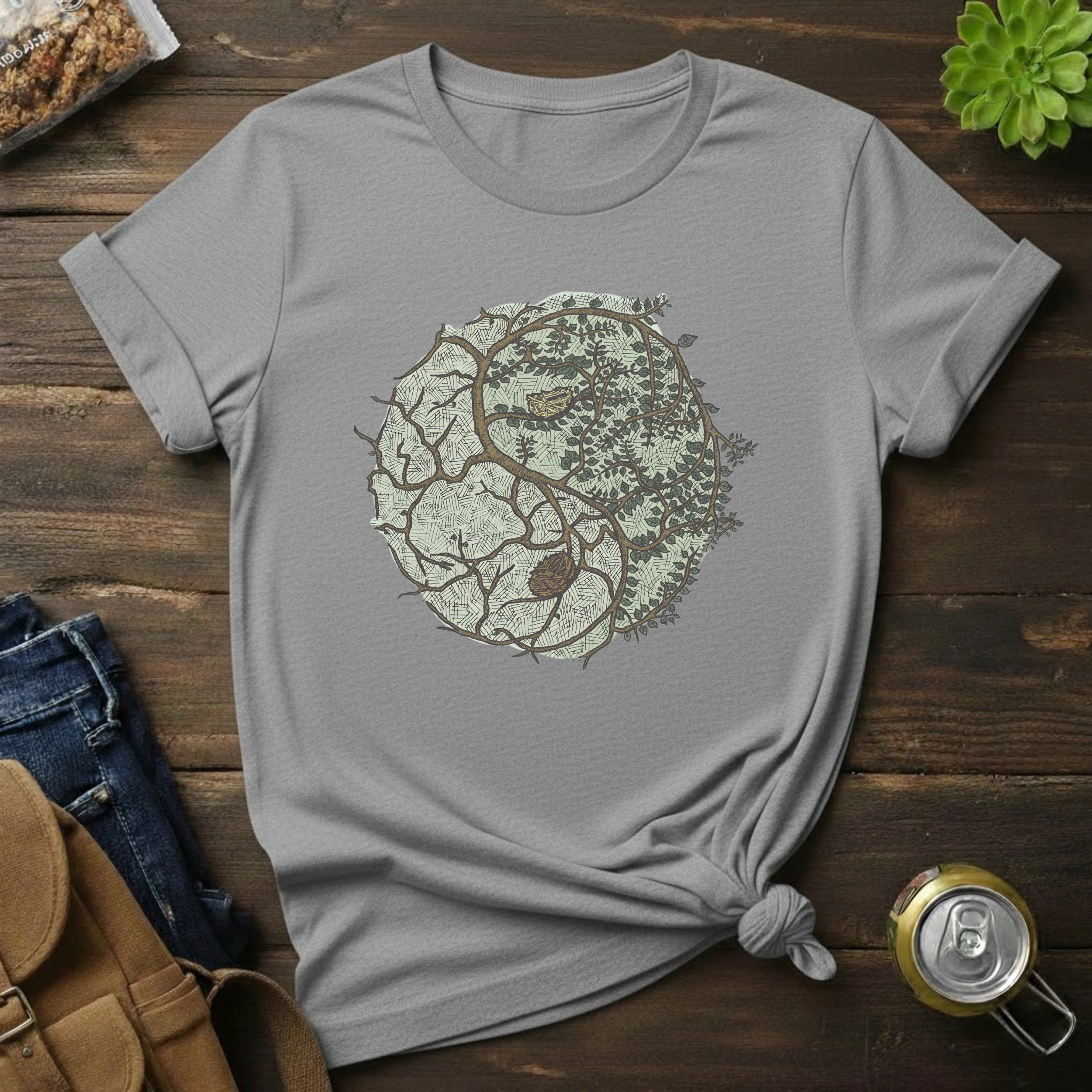 T-Shirt — Forest & Stone Circle Illustration Tee