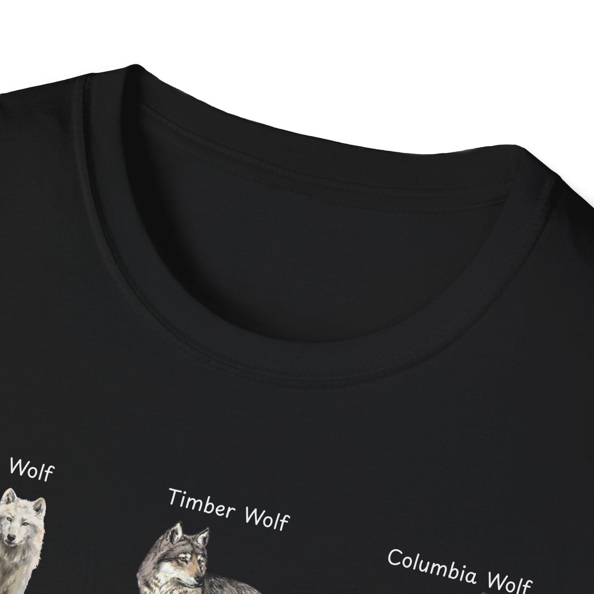 Wolf Species Chart T-Shirt — Illustrated Wolves Guide Tee