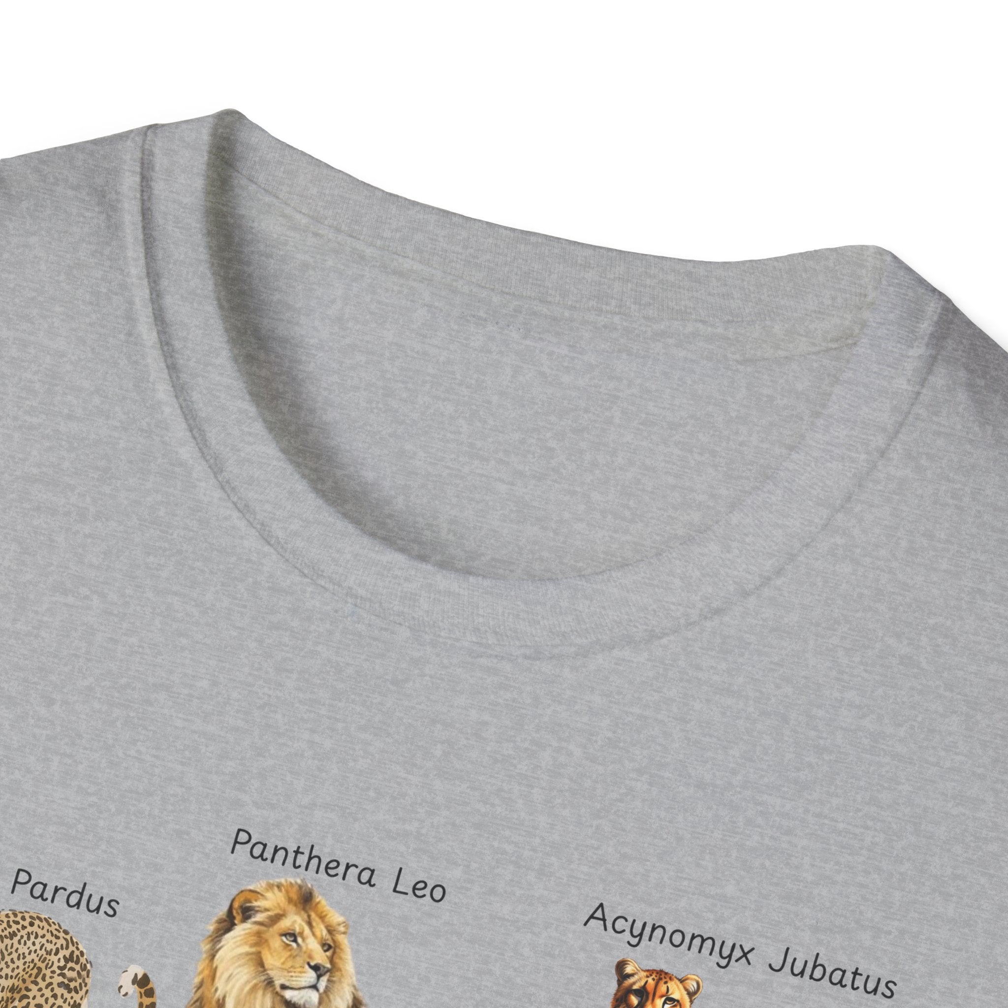 Big Cats Chart T-Shirt — Vintage Illustrated Wild Cat Identification Tee
