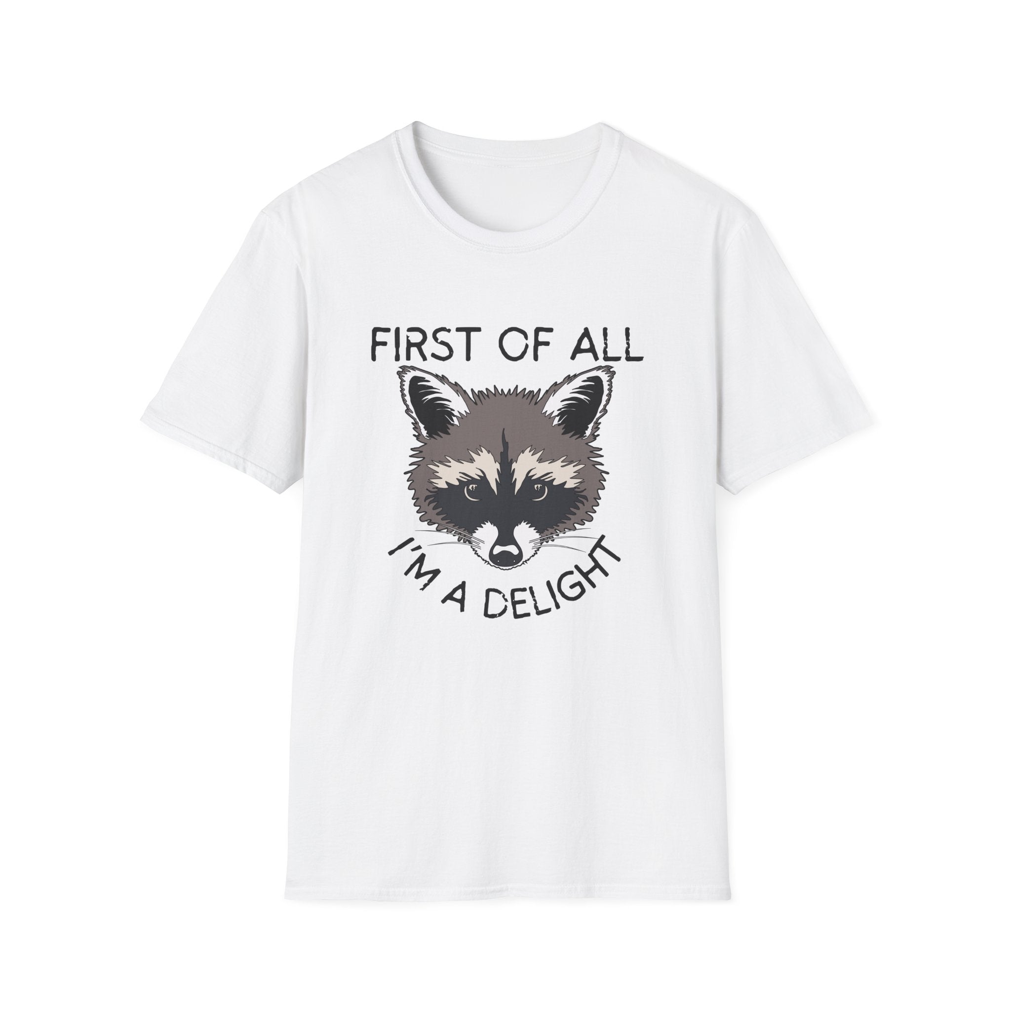 Raccoon 'First of All I'm a Delight' Graphic T-Shirt
