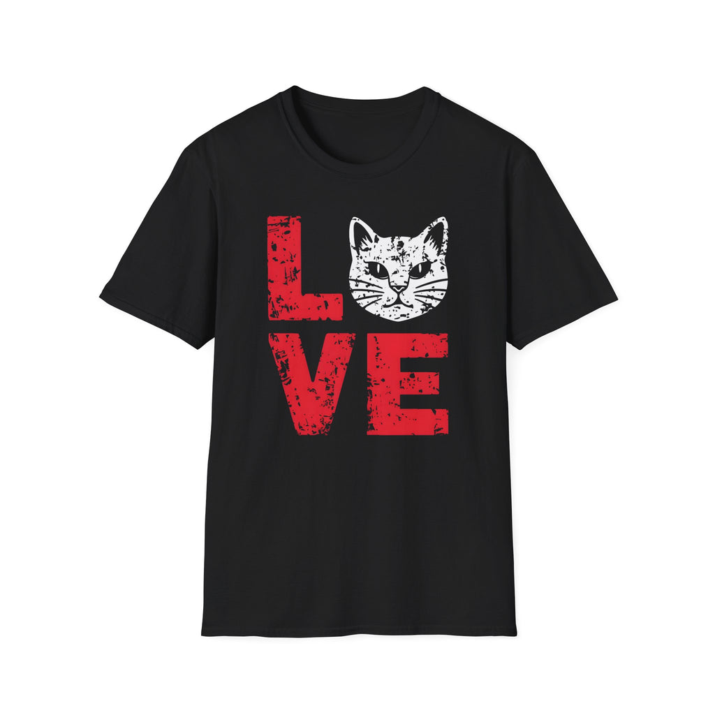 Cat Love T-Shirt — Vintage Distressed Kitten Graphic Tee