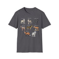 Wolf Species Chart T-Shirt — Illustrated Wolves Guide Tee