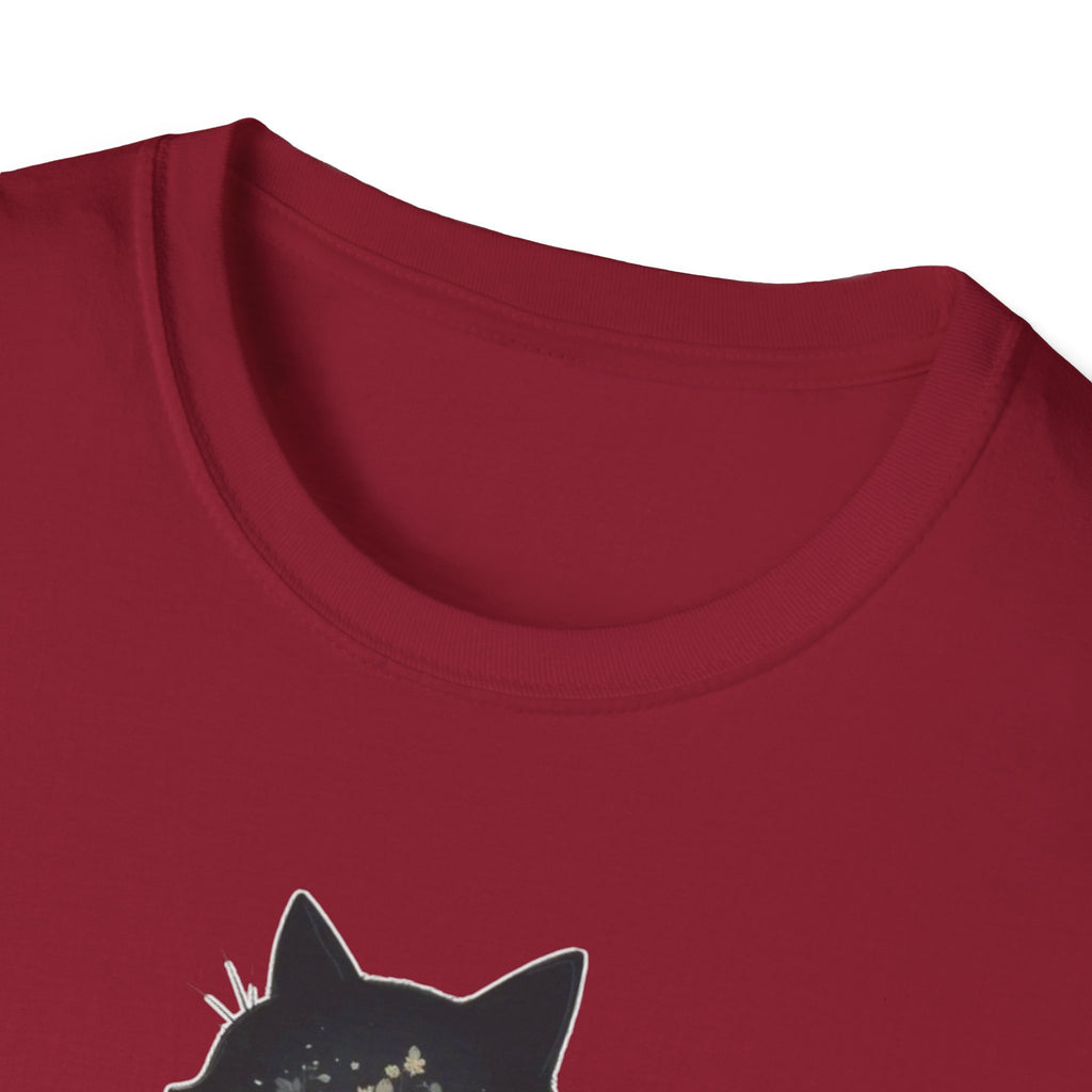 Floral Silhouette Cat T-Shirt