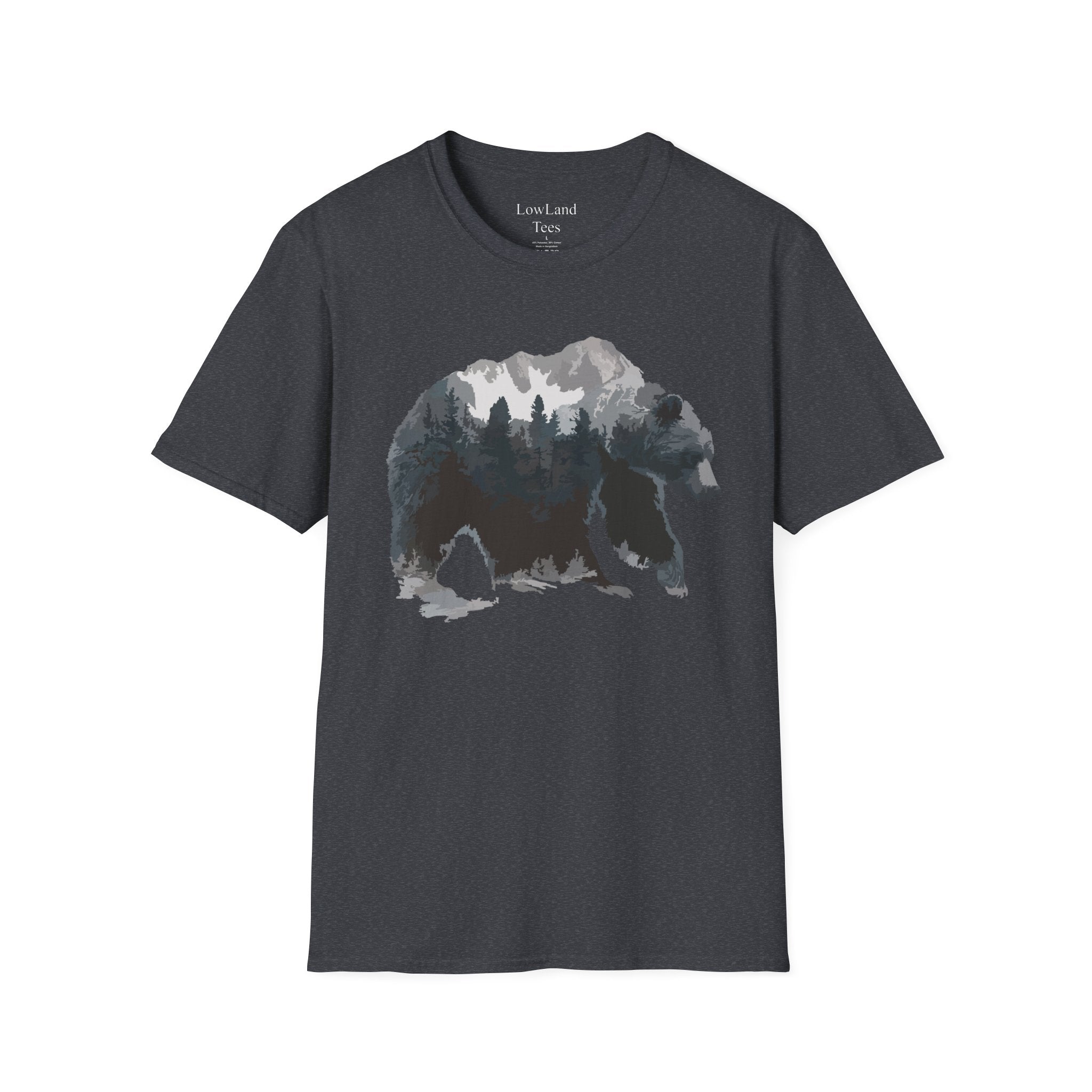 Mountain Spirit Bear T-Shirt — Double Exposure Wilderness Nature Tee