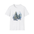 Winter Pine Trees T-Shirt — Watercolor Forest Holiday Tee