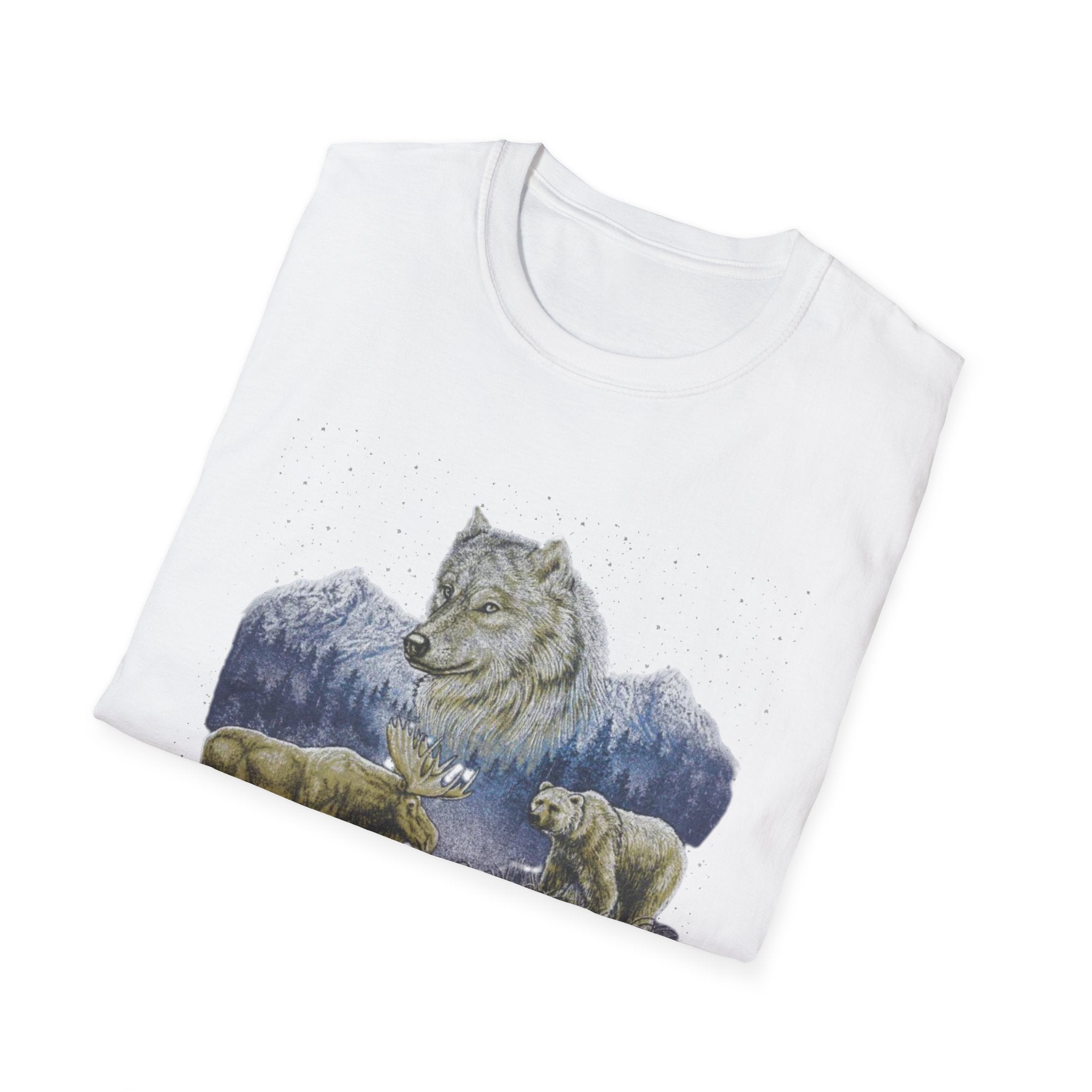 Wolf Trio Mountain T-Shirt — Wildlife Graphic Tee