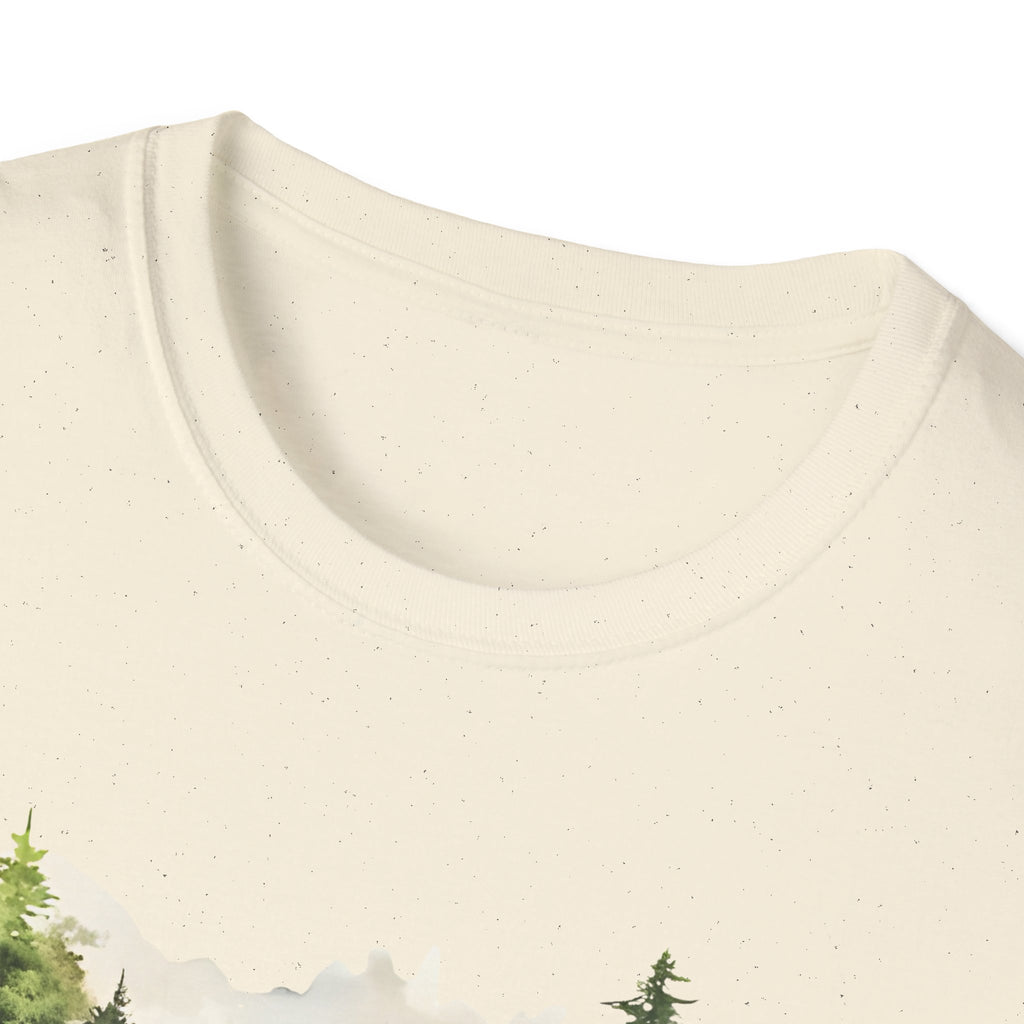 Nature Watercolor Forest T-Shirt — Mountain Pines Scenic Tee