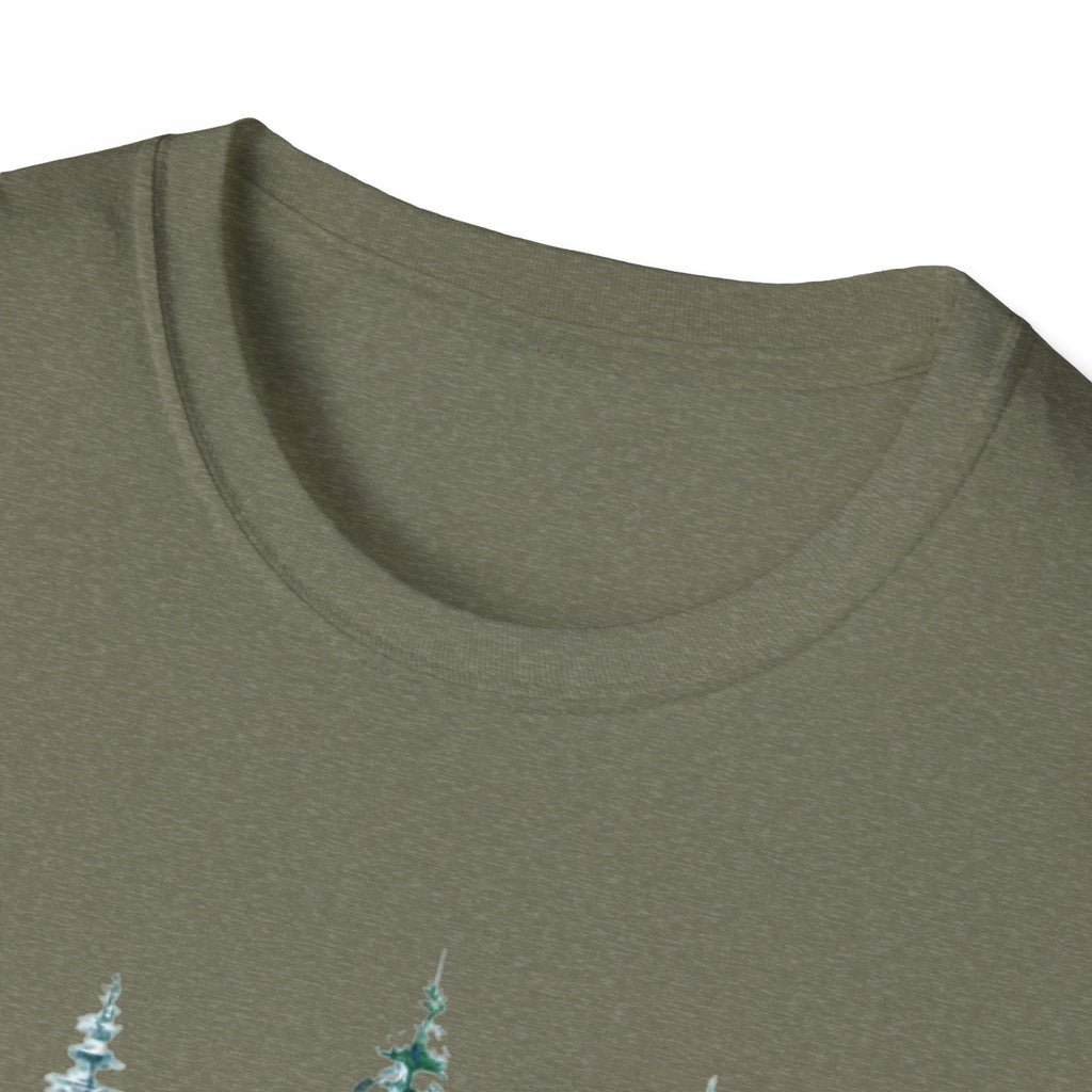 Pine Tree Watercolor T-Shirt — Minimal Holiday Trees Tee