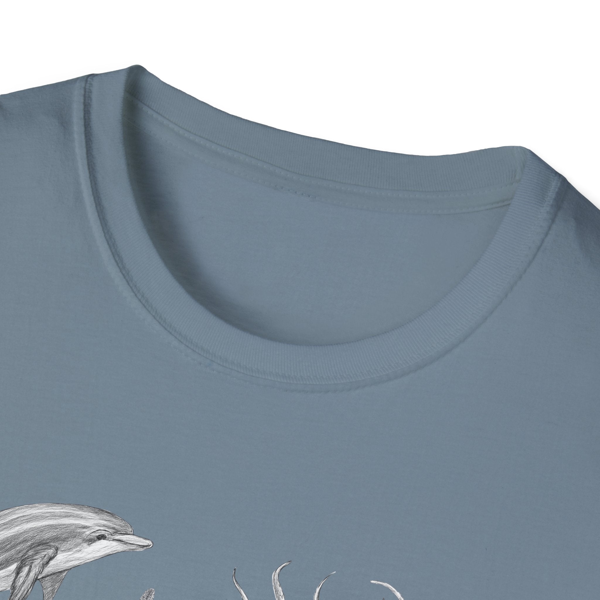 Ocean Wildlife T-Shirt — Monochrome Marine Life Design