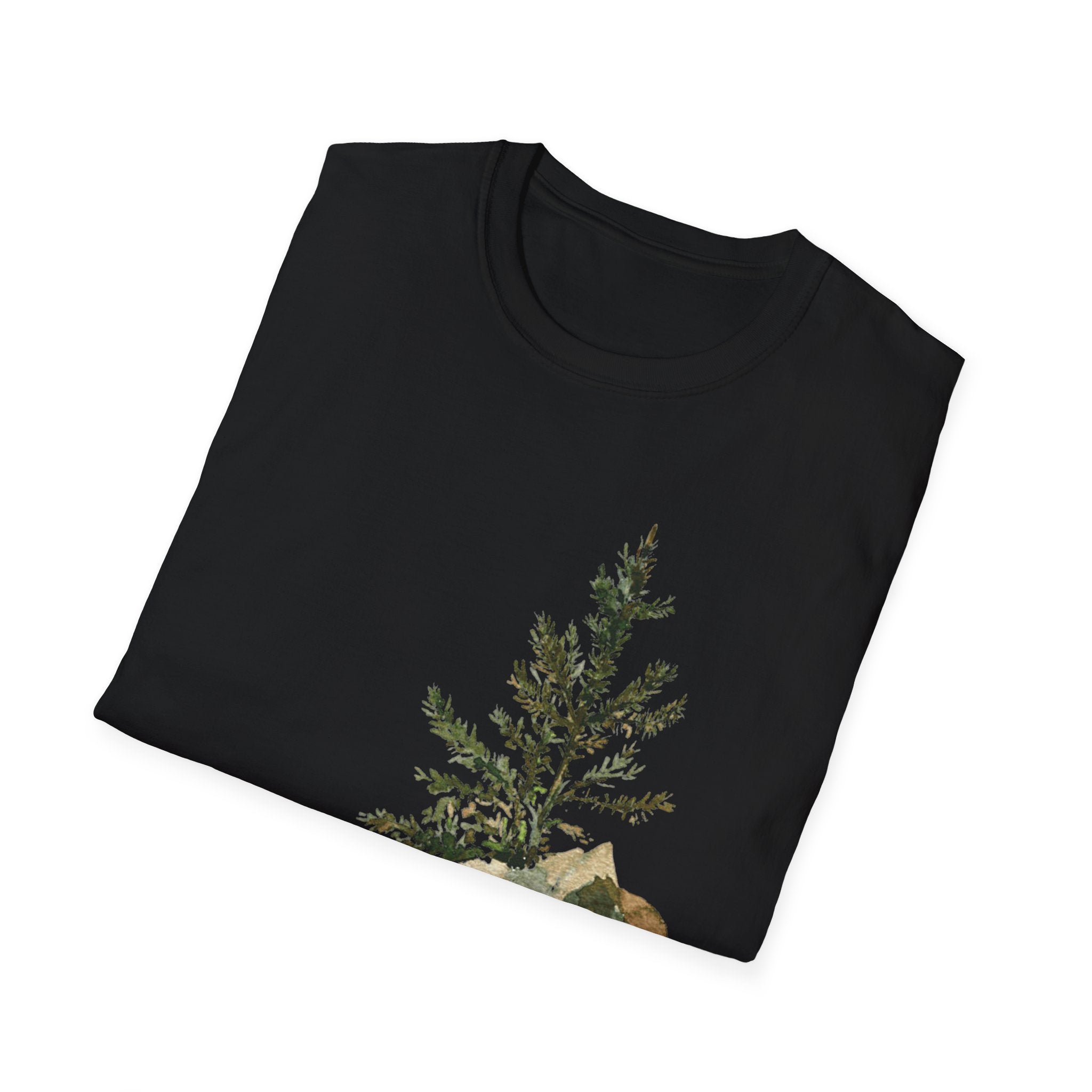 Nature Mountain T-Shirt — Watercolor Pine Tree Landscape
