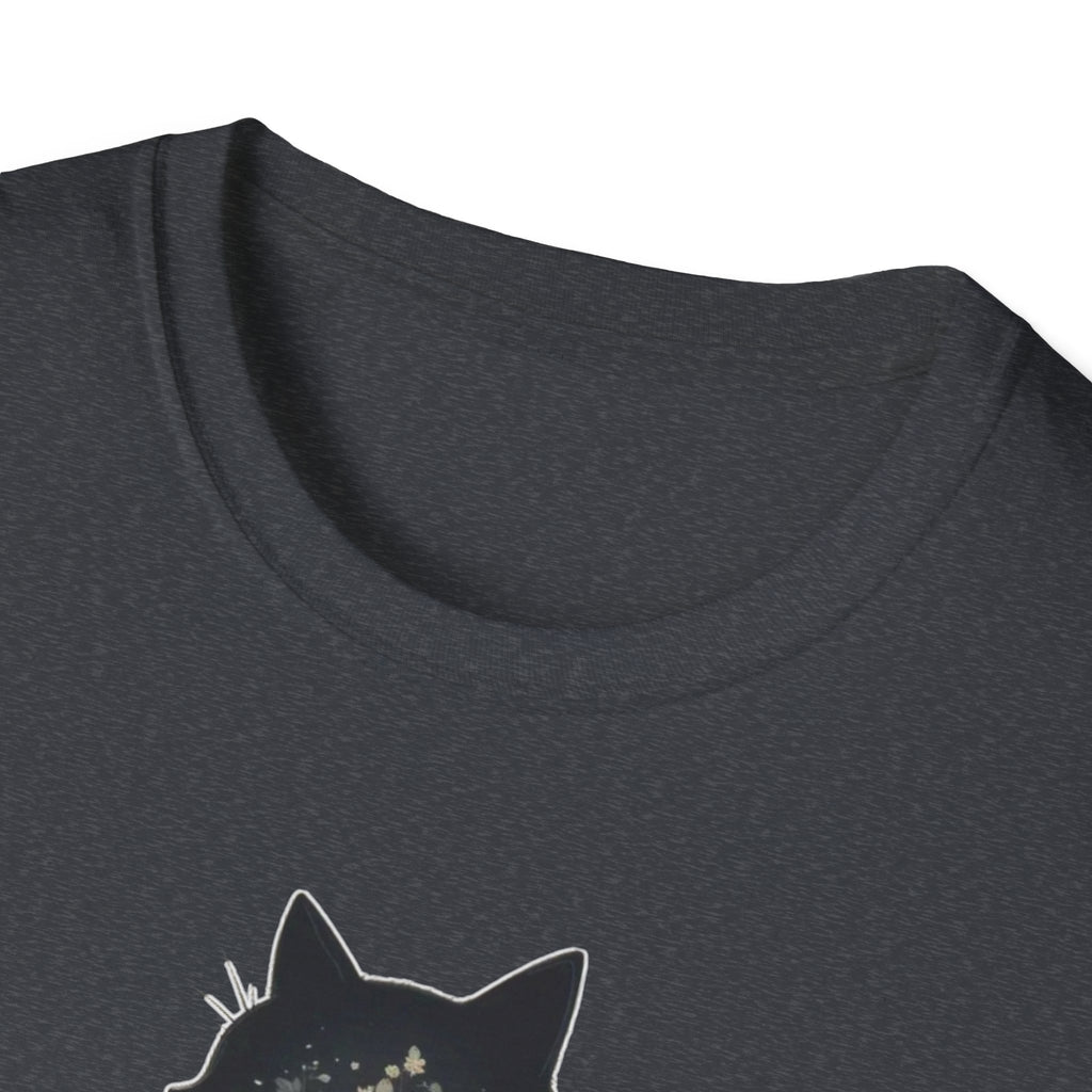 Floral Silhouette Cat T-Shirt