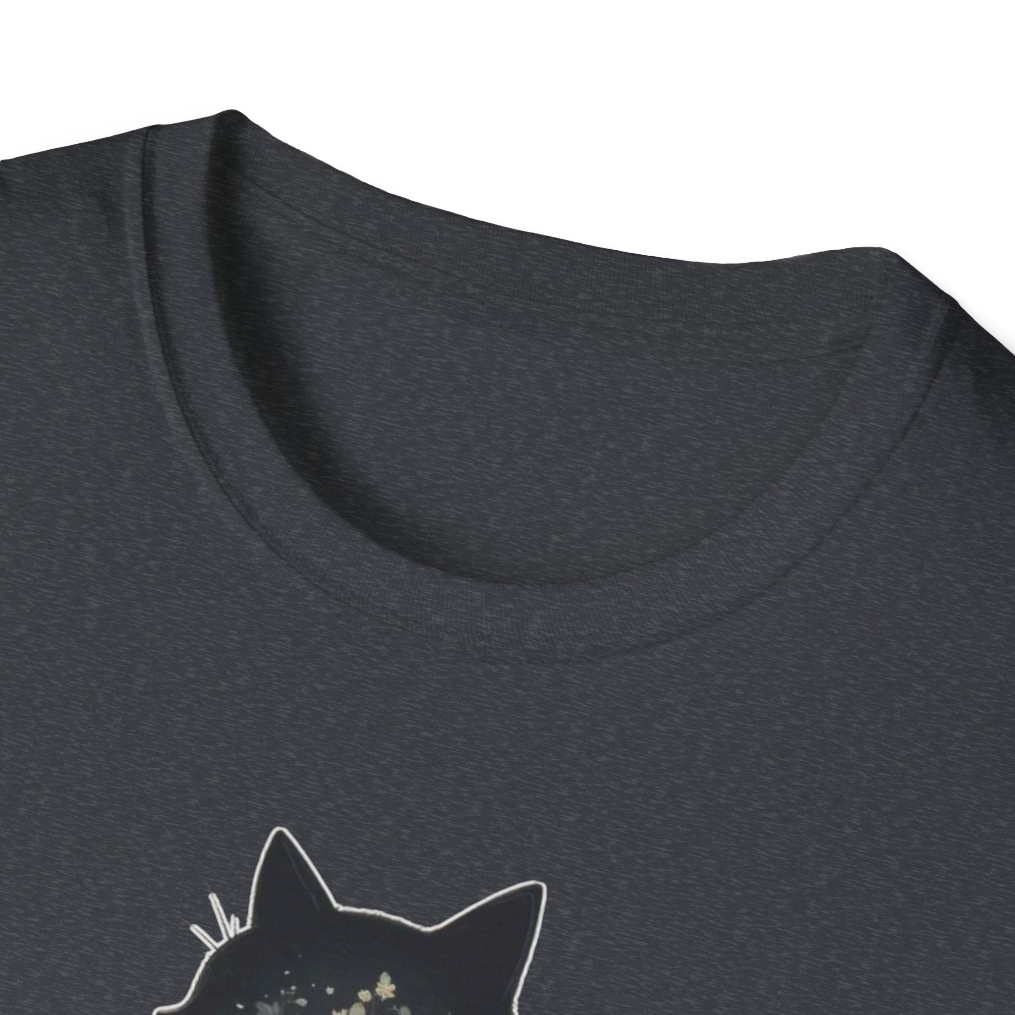 Floral Silhouette Cat T-Shirt