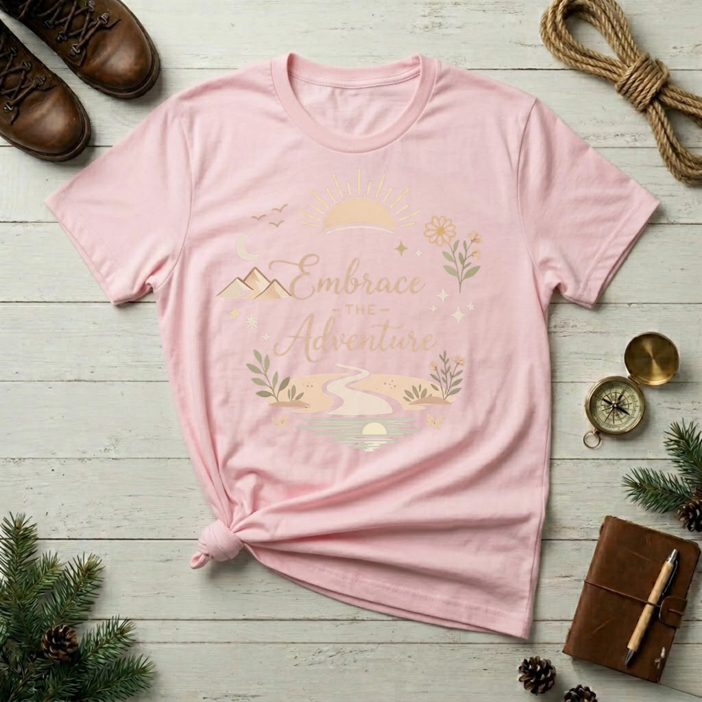 Embrace the Adventure T-Shirt — Scenic Sunriver Nature Graphic