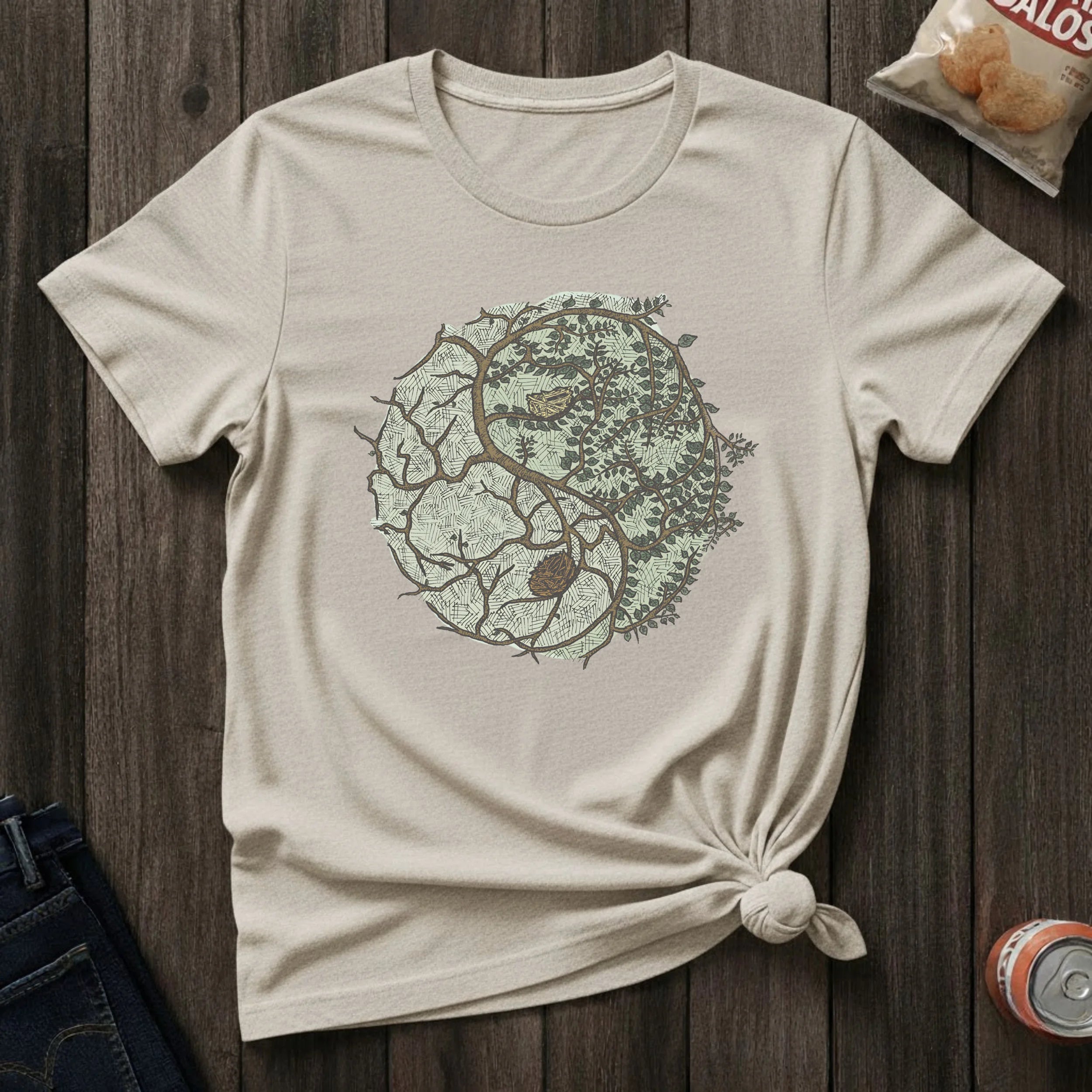 T-Shirt — Forest & Stone Circle Illustration Tee