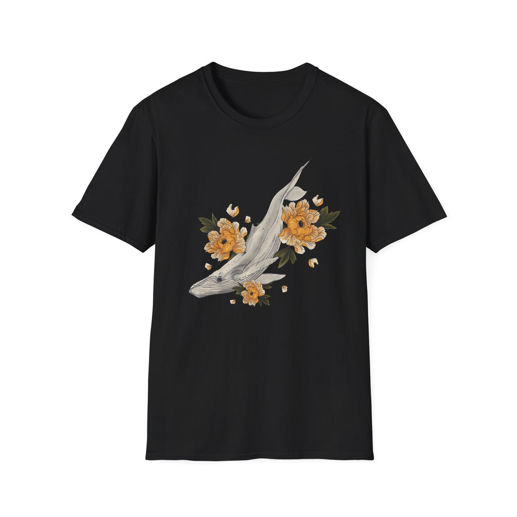 Floral Koi Fish T-Shirt — Golden Blossom Graphic Tee