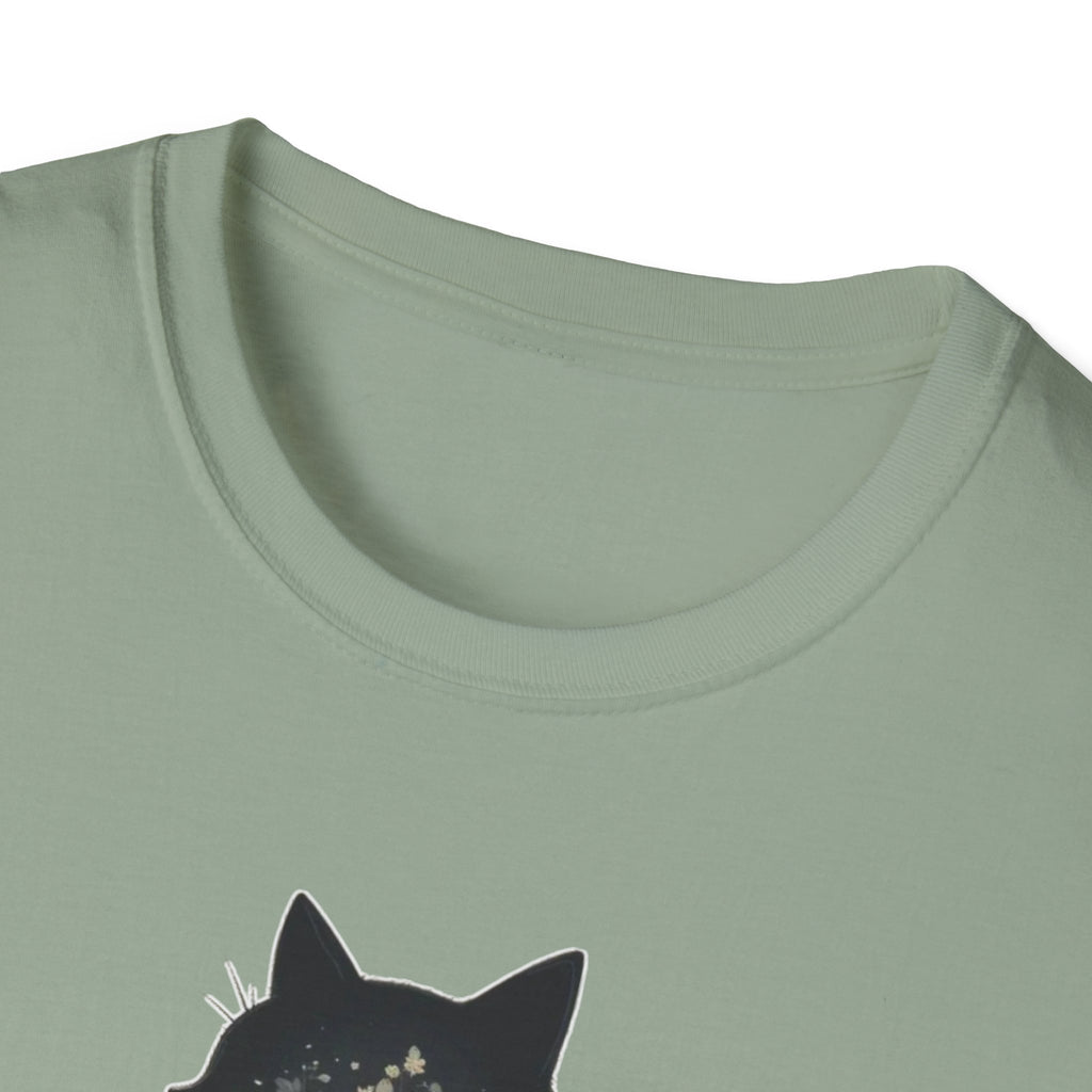 Floral Silhouette Cat T-Shirt