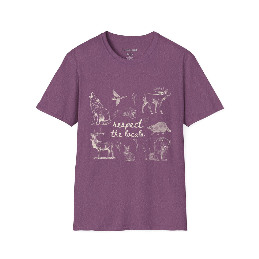 Respect the Locals T-Shirt — Wildlife Sketch Nature Tee