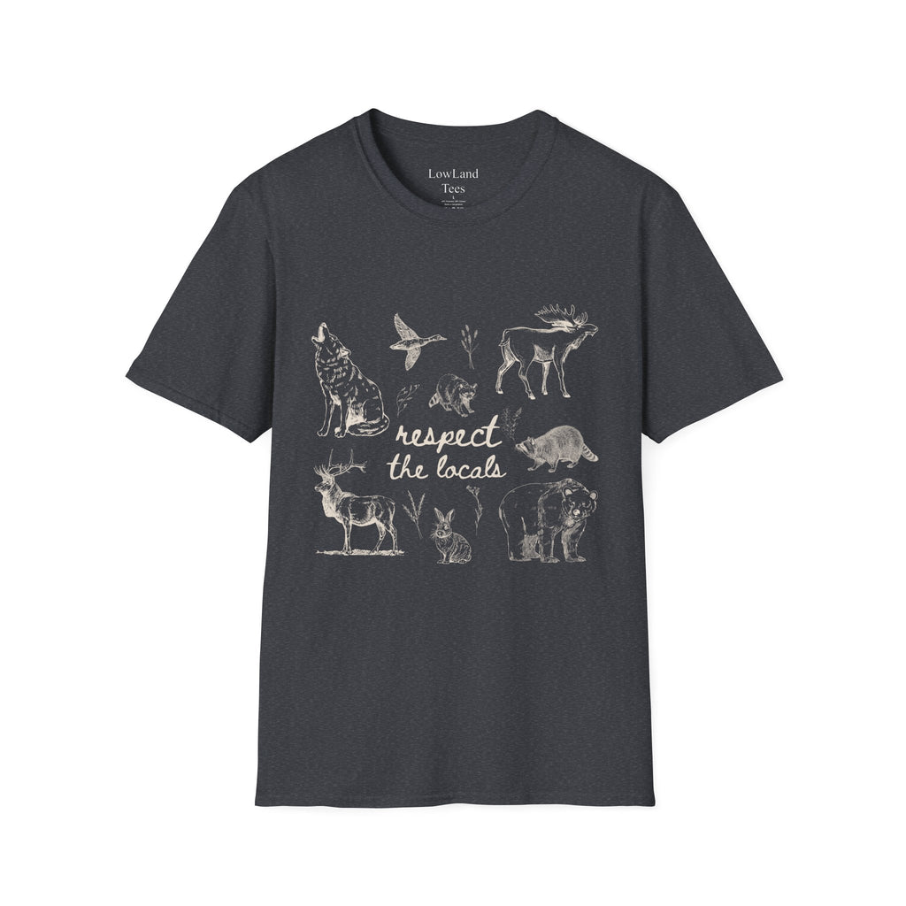 Respect the Locals T-Shirt — Wildlife Sketch Nature Tee