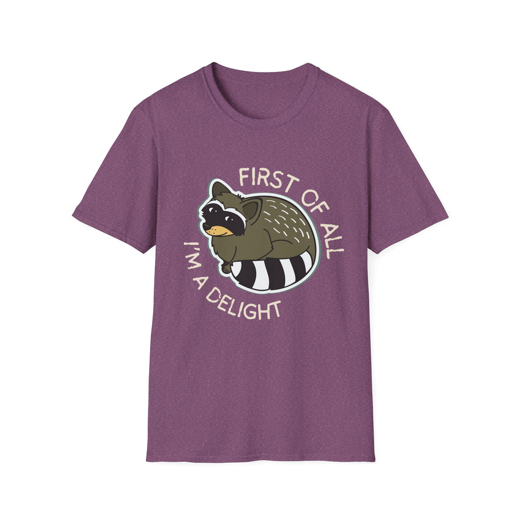 Raccoon 'First of All I'm a Delight' T-Shirt