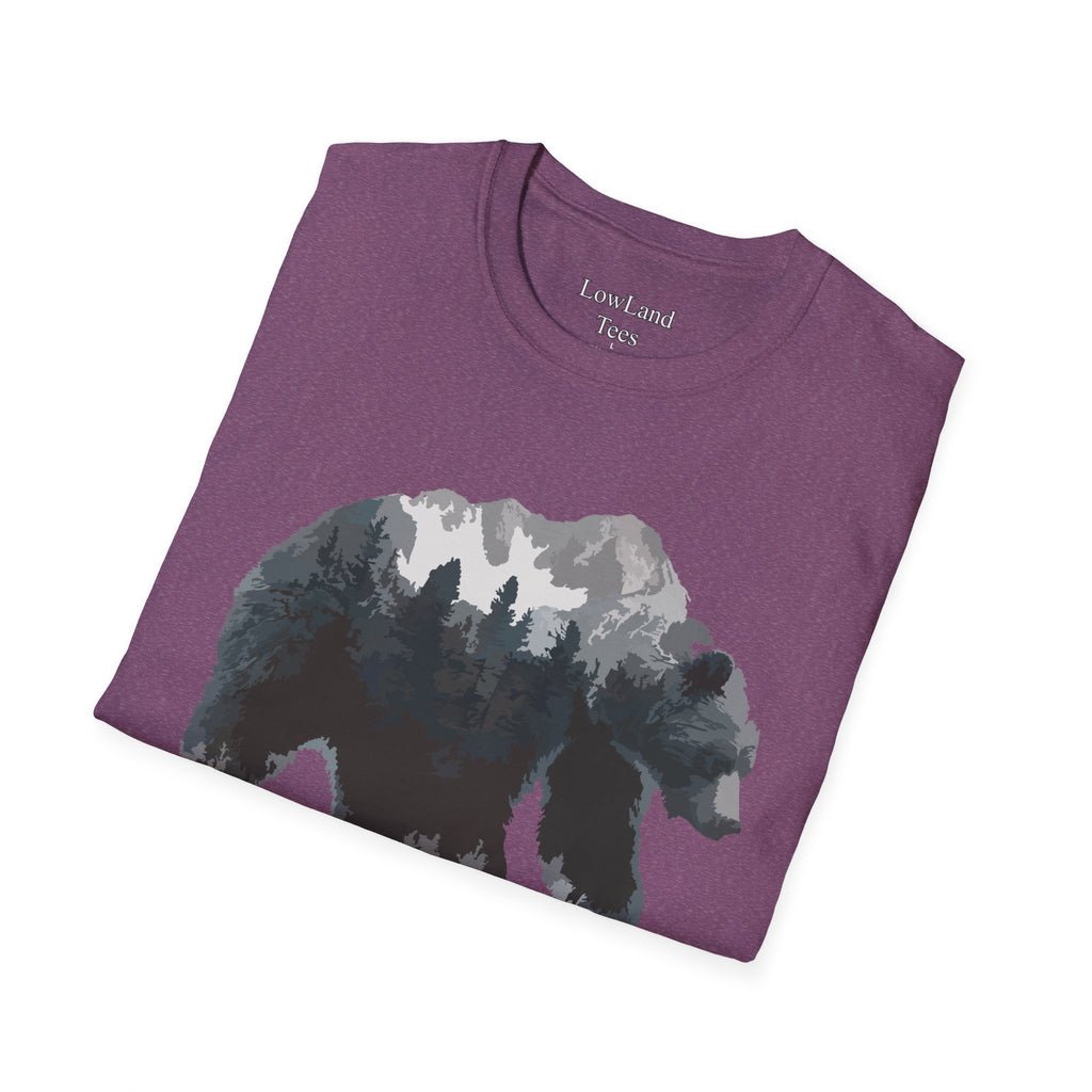 Mountain Spirit Bear T-Shirt — Double Exposure Wilderness Nature Tee