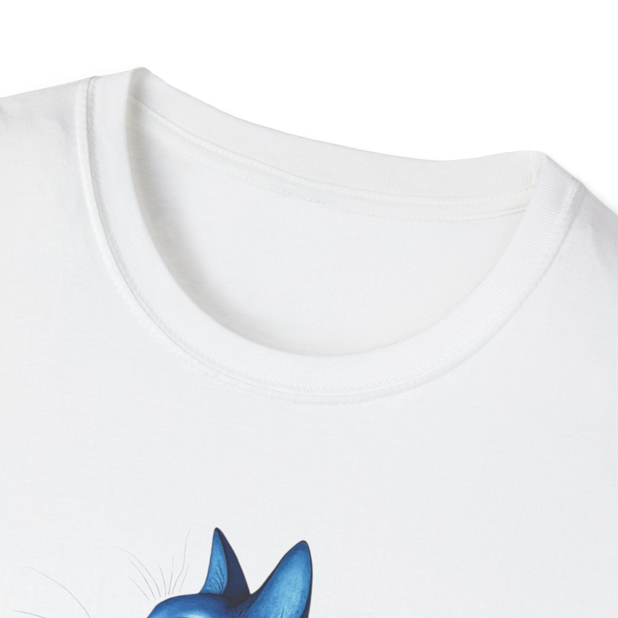Floral Blue Cat T-Shirt