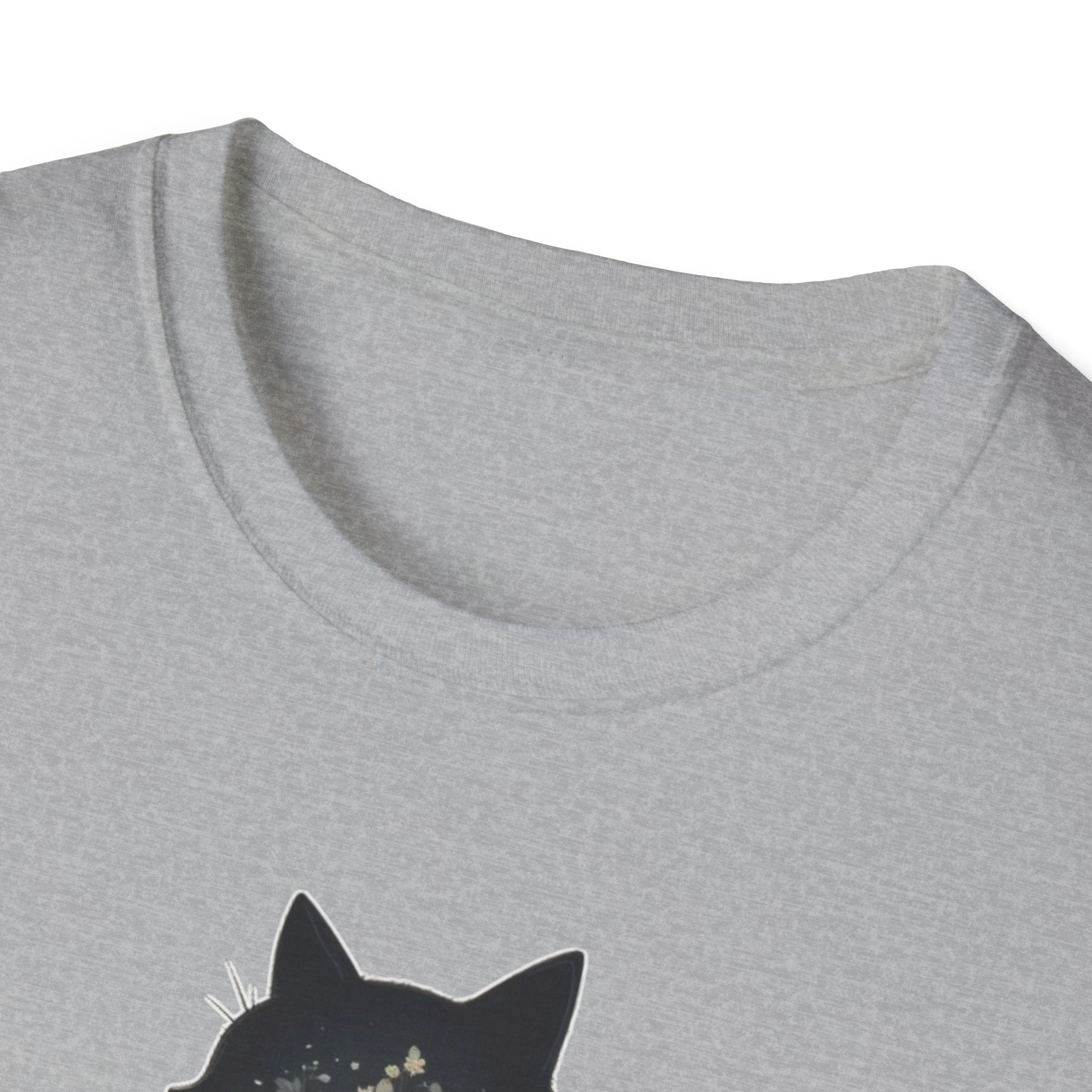 Floral Silhouette Cat T-Shirt