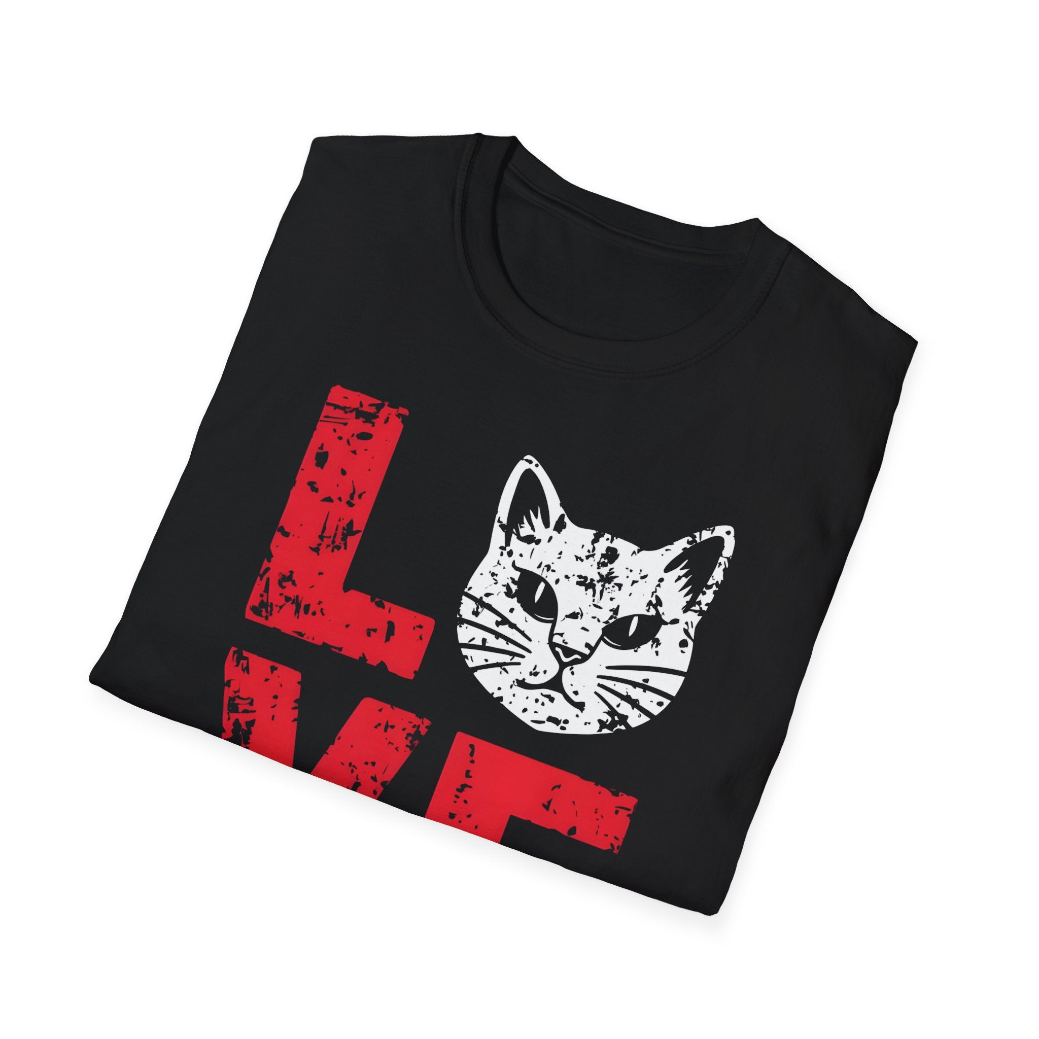 Cat Love T-Shirt — Vintage Distressed Kitten Graphic Tee