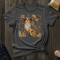 Collie Floral T-Shirt — Whimsical Dog Art Tee for Pet Lovers