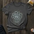 Floral Face Art T-Shirt — Botanical Woman Graphic Tee