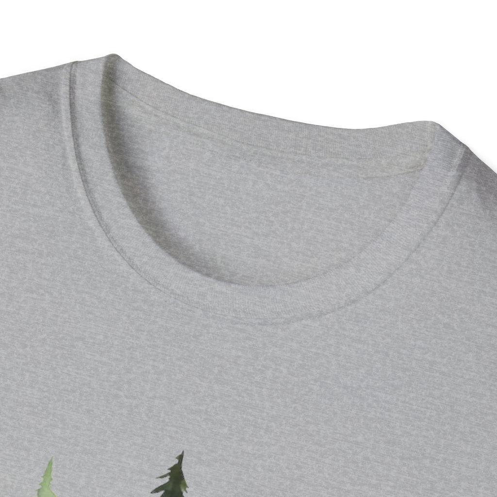 Pine Forest Tee — Watercolor Evergreen Tree T-Shirt