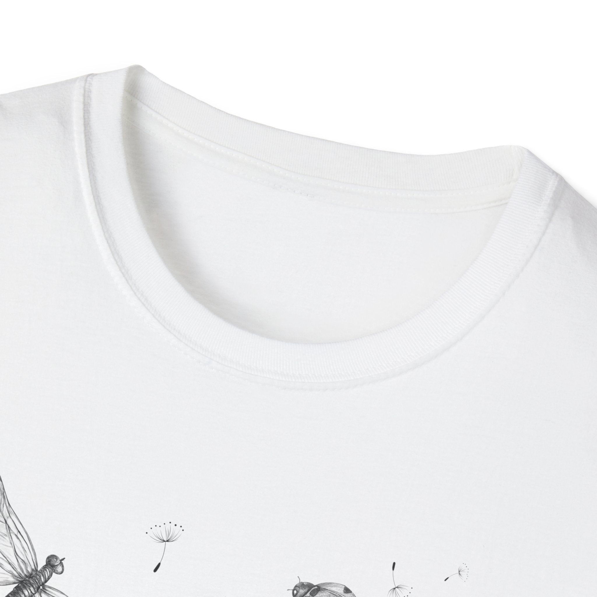 Butterfly & Dandelion Tee — Delicate Botanical Nature T-Shirt