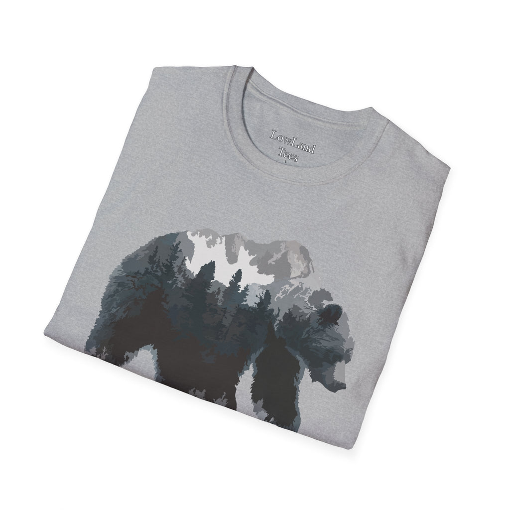 Mountain Spirit Bear T-Shirt — Double Exposure Wilderness Nature Tee