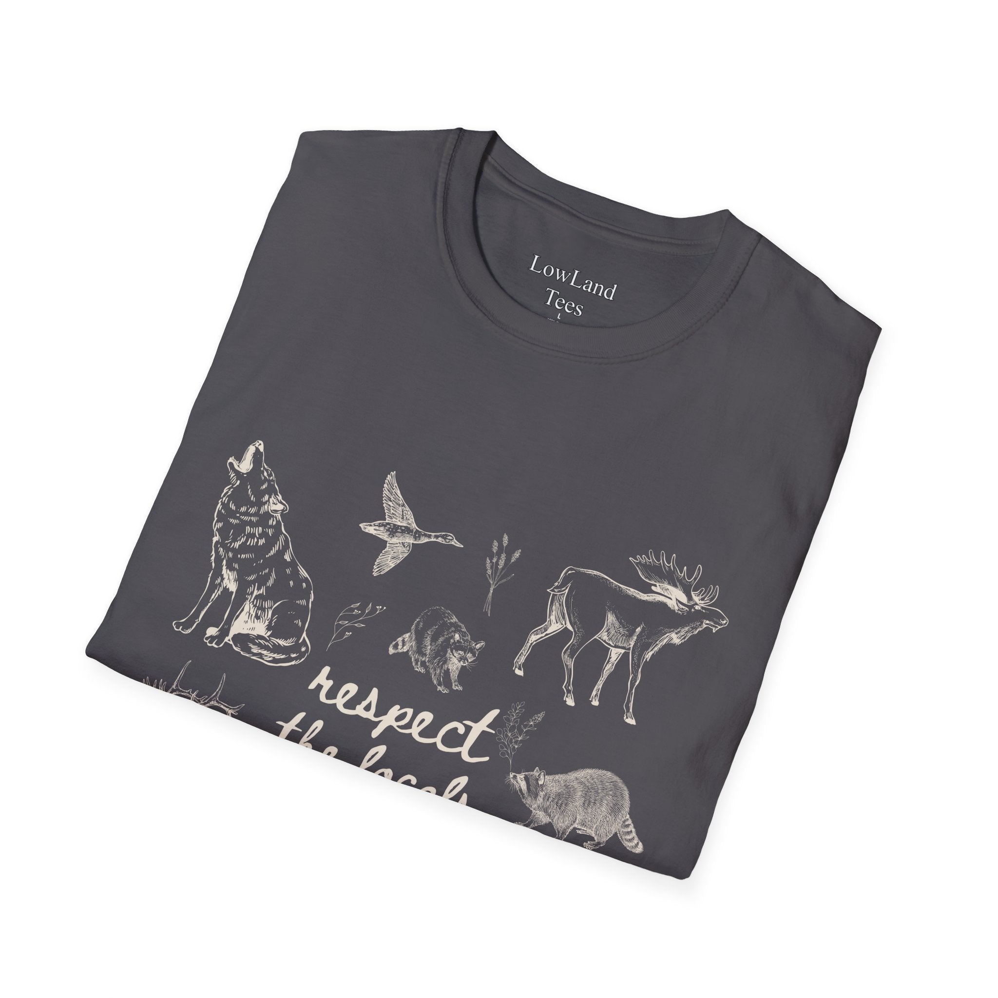 Respect the Locals T-Shirt — Wildlife Sketch Nature Tee