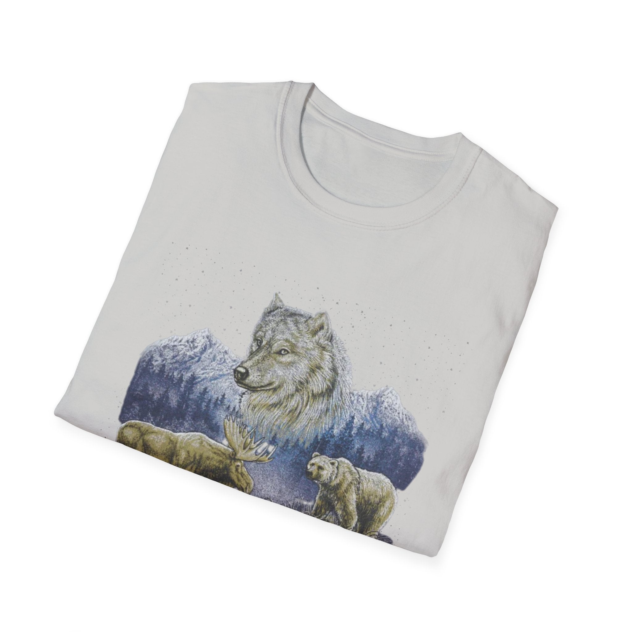 Wolf Trio Mountain T-Shirt — Wildlife Graphic Tee