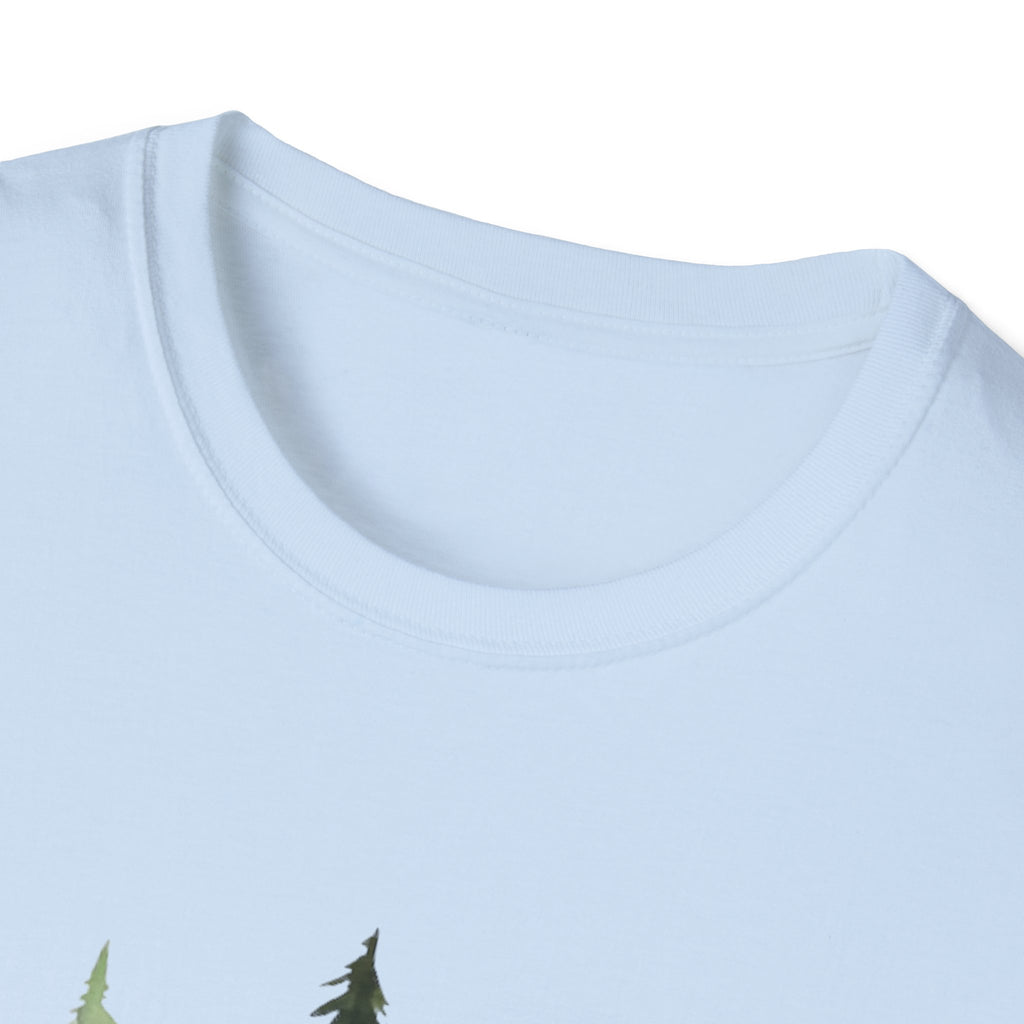Pine Forest Tee — Watercolor Evergreen Tree T-Shirt
