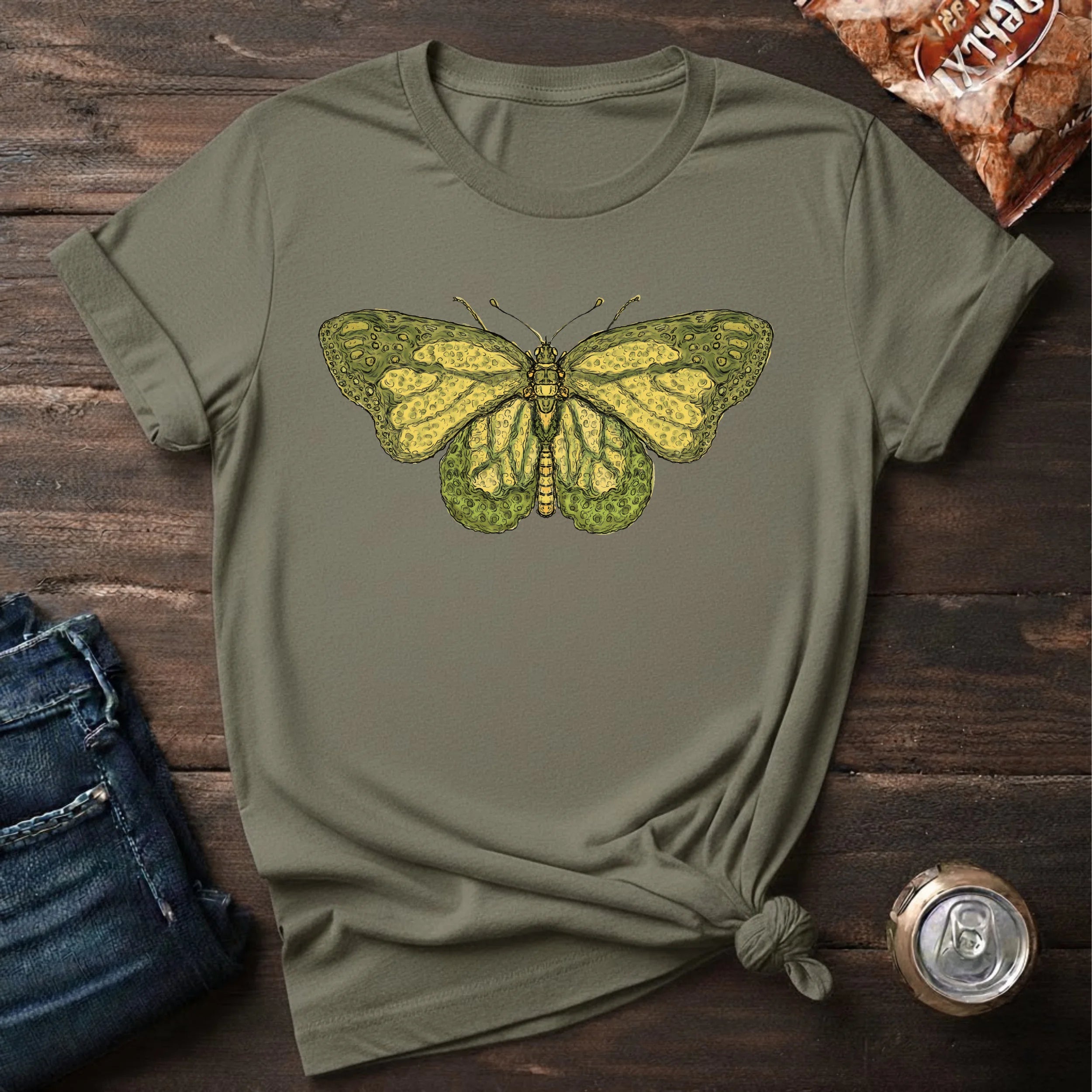 Vintage Yellow Butterfly T-Shirt