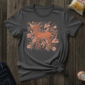 Floral Deer T‑Shirt — Rustic Botanical Deer Graphic Tee