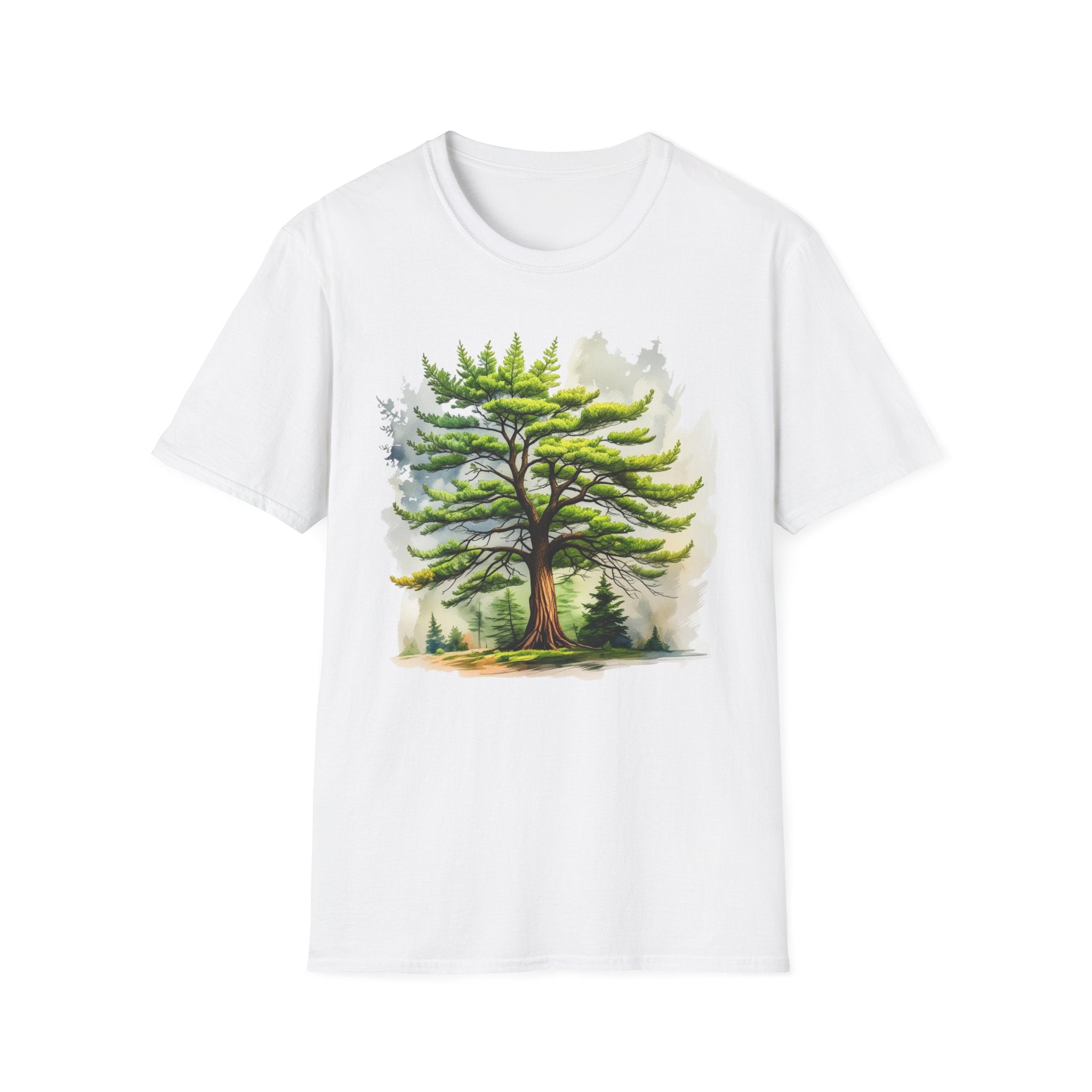 Pine Tree Watercolor T-Shirt — Nature Forest Tee