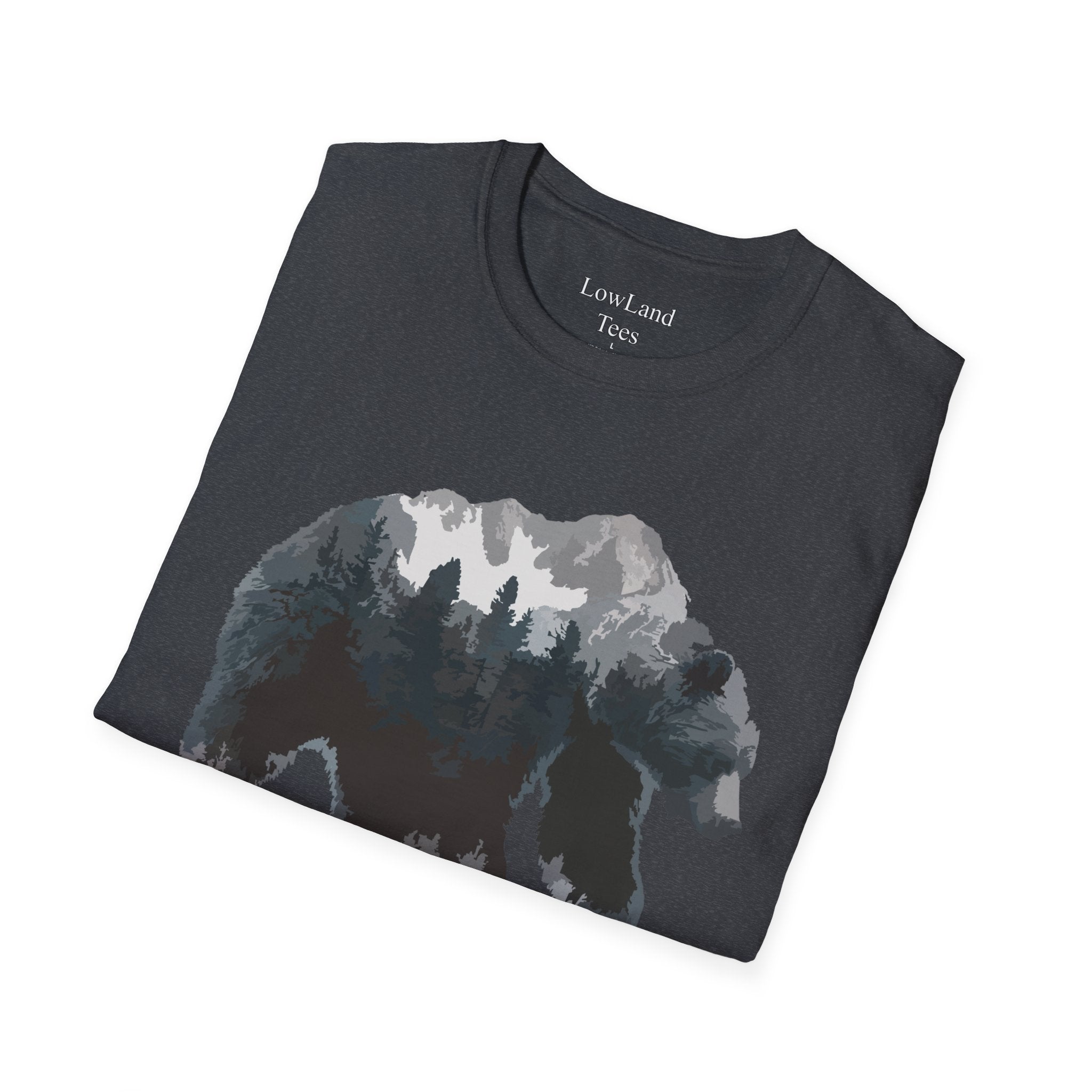 Mountain Spirit Bear T-Shirt — Double Exposure Wilderness Nature Tee