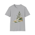 Nature Mountain T-Shirt — Watercolor Pine Tree Landscape