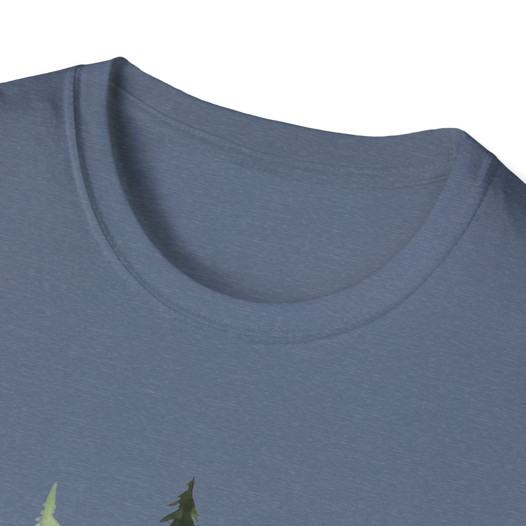 Pine Forest Tee — Watercolor Evergreen Tree T-Shirt
