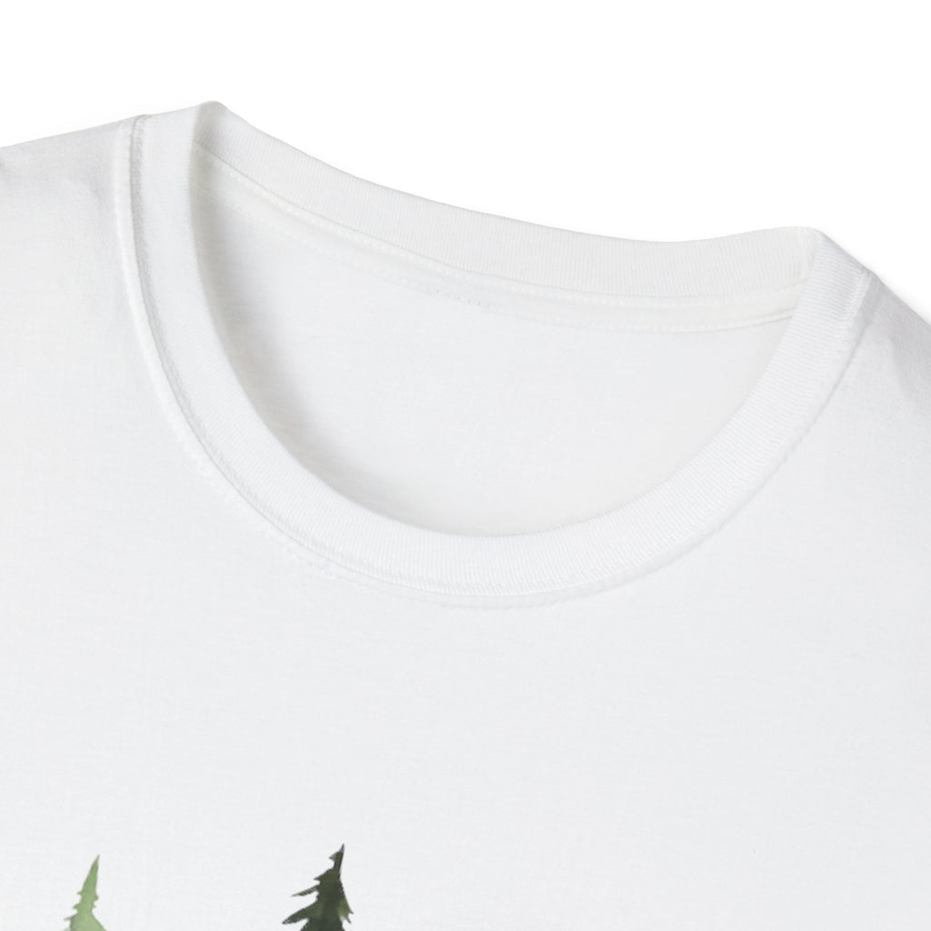 Pine Forest Tee — Watercolor Evergreen Tree T-Shirt