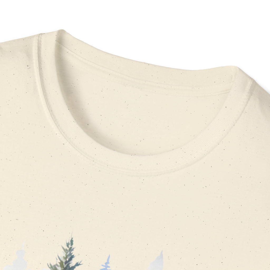 Winter Pine Trees T-Shirt — Watercolor Forest Holiday Tee