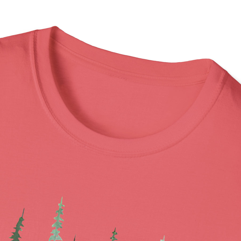 Forest Watercolor T-Shirt — Green Pine Tree Nature Tee