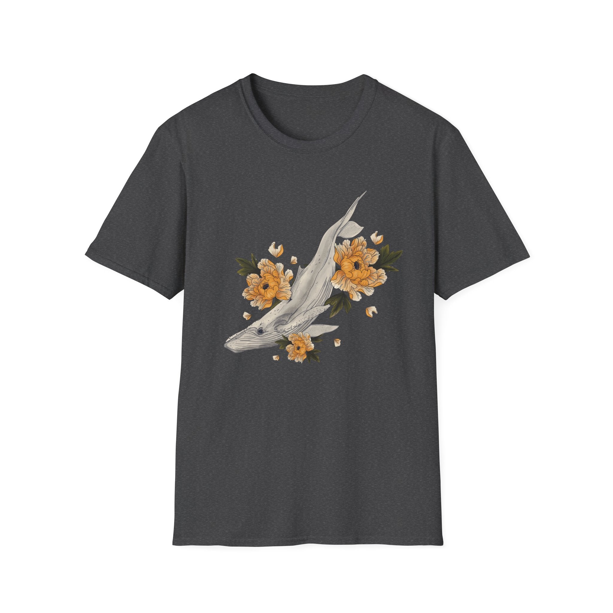 Floral Koi Fish T-Shirt — Golden Blossom Graphic Tee