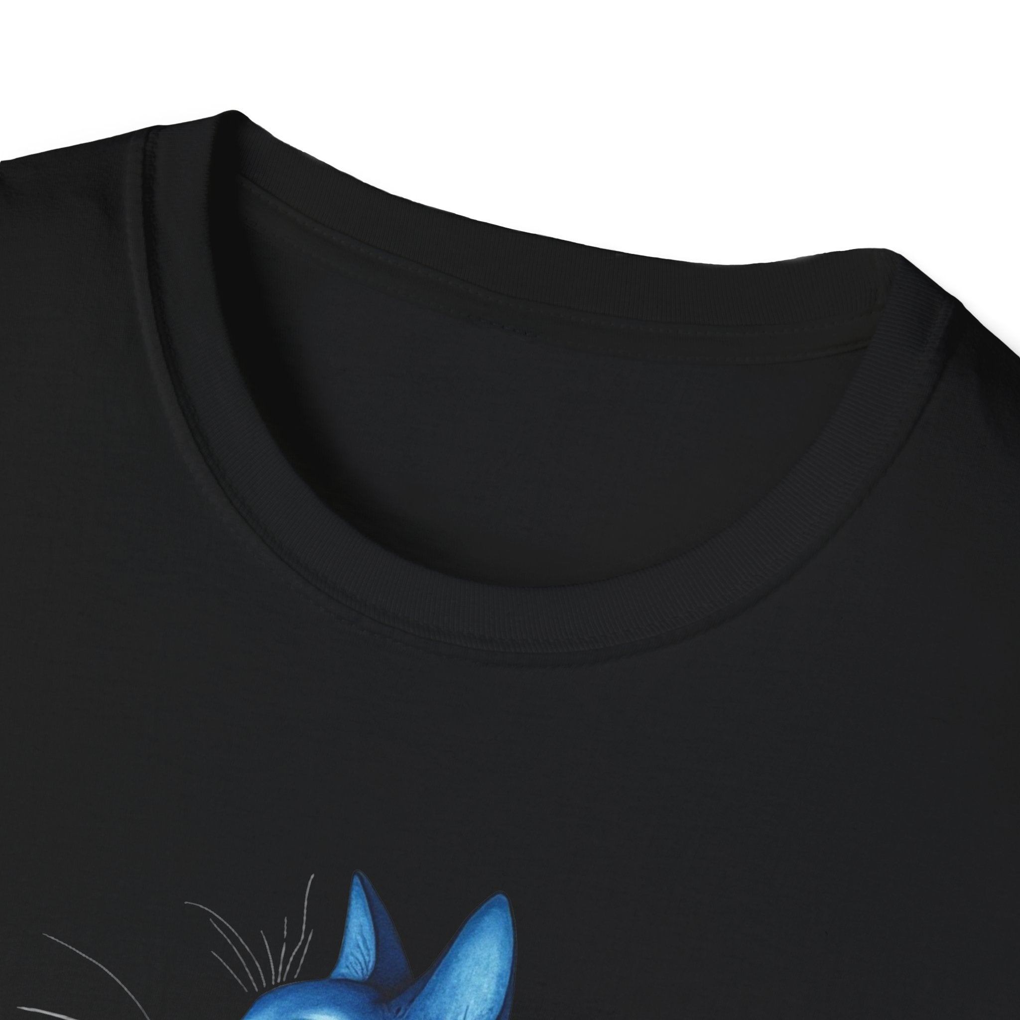 Floral Blue Cat T-Shirt