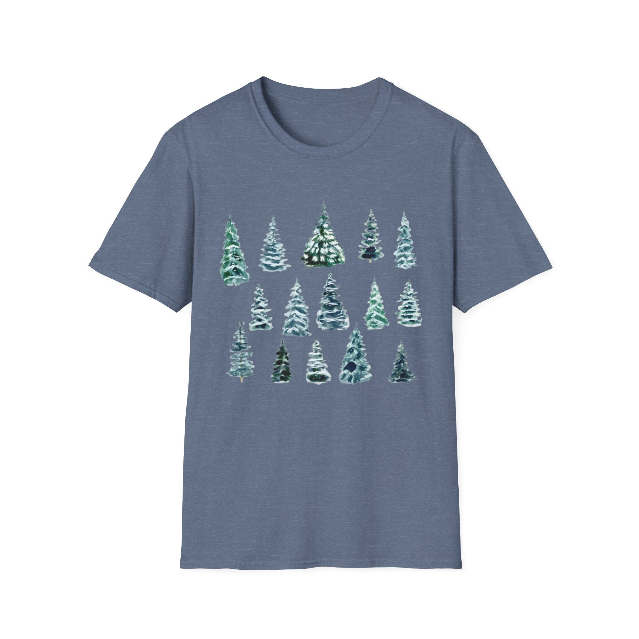 Pine Tree Watercolor T-Shirt — Minimal Holiday Trees Tee